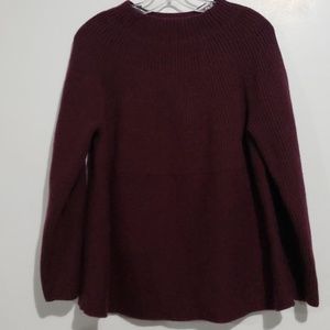 J. Jill burgundy pullover sweater wool blend Petite XL